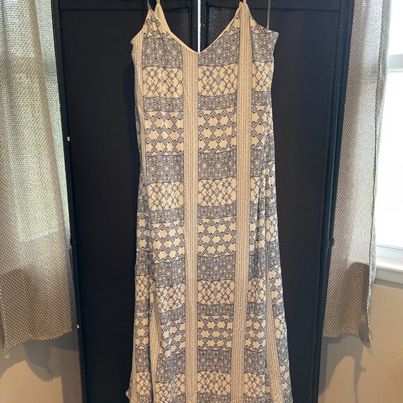 Emily Wonder Blue and White Maxi Sundress - Size L - NWT - Picture 6 of 9